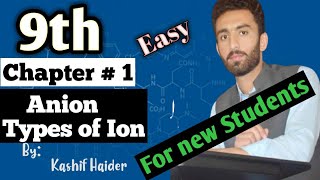 27Anion with exampleTypes of ionClass 9th fundemental of chemistry in urdu by Kashif haider [upl. by Yordan]