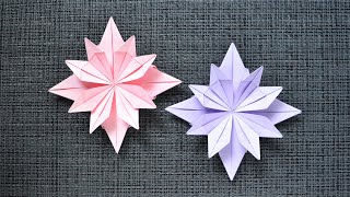 Brilliant Paper FLOWER Origami  Tutorial DIY by ColorMania [upl. by Asinla]