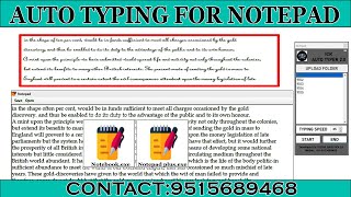 Auto Typing Data Entry Notepad Plus WRT Auto Typer Software Free Download [upl. by Enelrihs509]