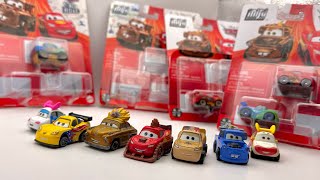 Unboxing Mini Racers 3 Packs Case W  President Mater Rumbler McQueen Chieftess amp More [upl. by Lula]