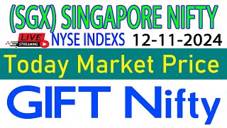 SGXGIFT NIFTY  DOW JONES  NASDAQ 100 INDEX LIVE PRICE amp CHART 12112024 nifty gift dowjones [upl. by Ajoop430]