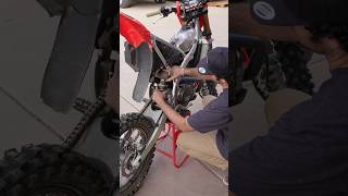 Installing a stiffer￼spring on my dirt bike [upl. by Erdei]