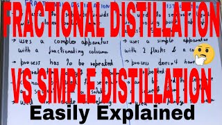 GCSE Chemistry  Fractional Distillation and Simple Distillation 50 [upl. by Acirahs]