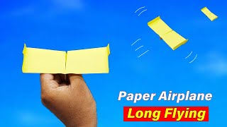 Paper Flat Flying Plane  How to Make a Paper Plane  Long Flying Paper Plane [upl. by Reinar]