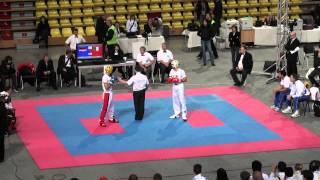 WAKO Kickboxing WC 2011 FINAL LC 69kg NaboGER vs PerissinottoITA [upl. by Novehs]