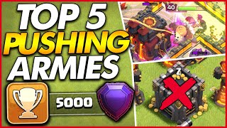 TOP 5 BEST TH10 PUSHING ATTACK STRATEGIES WITHOUT CC  Clash of Clans [upl. by Dewhurst]