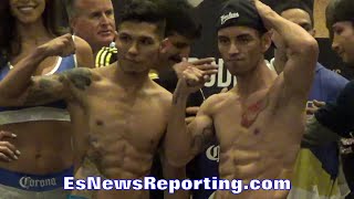 FERNANDO MONTIEL VS JORGE LARA FACE OFF amp WEIGH IN  EsNews Boxing [upl. by Notsa]