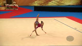 AVERINA Arina RUS  2018 Rhythmic Worlds Sofia BUL  Qualifications Clubs [upl. by Elliven]