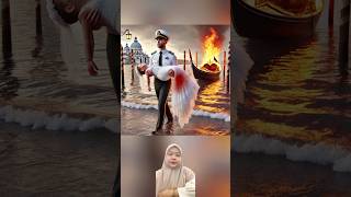 Ding dong sad story Bride Girl burnt in gondola after ceremony shorts feed [upl. by Josy641]