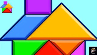 Tangram Puzzle  Polygrams Game Gameplay Walkthrough [upl. by Ellehsim]