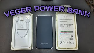 VEGER POWER BANK 25000mah [upl. by Danforth673]