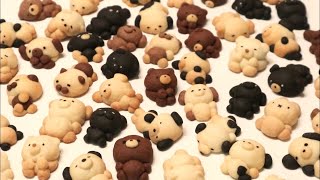 どうぶつスノーボールクッキーの作り方🍪animal snowboll cookies [upl. by Misa183]