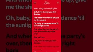 Shivers  Ed Sheeran  Lyrics Remix spotify lyrics music love edsheeran shivers like [upl. by Donoghue]