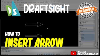 How To Insert Arrow In Draftsight [upl. by Nnayllehs]