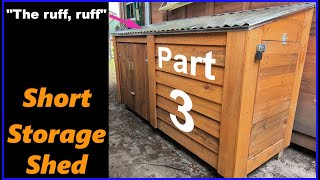 Short Storage Shed with Pallet Wood  Part 3 The Roof [upl. by Blood]