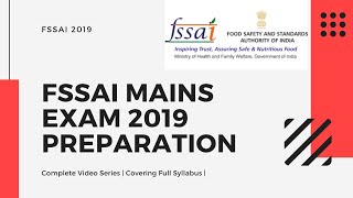 Video 1 FSSAI  FSSAI Act 2006  FSSAI Mains Exam Preparation  FSSAI Recruitment 2019 [upl. by Odnomra]