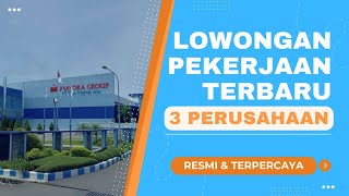 Lowongan Kerja 3 Perusahaan Terbaru  NOVEMBER 2024 [upl. by Puna121]