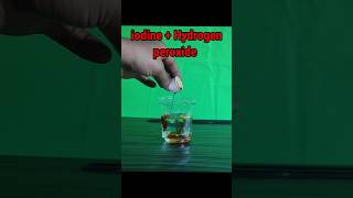 iodine and Hydrogen peroxide reaction experiment shorts scienceexperiment [upl. by Gayner]