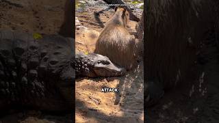 Why Crocodiles Don’t Attack Capybara shorts youtubeshorts viralshorts facts amazingfacts [upl. by Elana430]