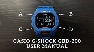 Casio Gshock GBD200 User Manual  How To Setup Casio GShock GBD200 [upl. by Valorie]