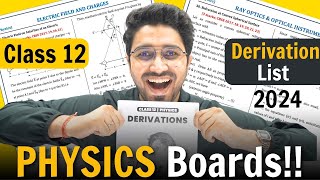 Class 12th PHYSICS All Derivations and ChapterWise for Boards  AmanDhattarwal [upl. by Lemire]