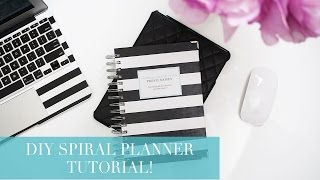 How to Make Your Own Spiral Planner  DIY Tutorial [upl. by Byrom]