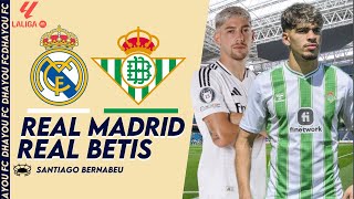 ⚪️ REAL MADRID  REAL BETIS 🟢  🚨 TRIPLÉ DE MBAPPÉ AUJOURD’HUI 🐐 🏆 CEBALLOS TITULAIRE 🤩  LIVE [upl. by Odinevneib341]