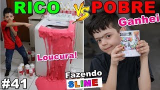 RICO VS POBRE FAZENDO AMOEBA  SLIME 41 [upl. by Dewain]