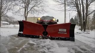 Western MVP3 amp Silverado 3500 First Snow Plowing with New Plow [upl. by Freedman]