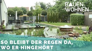 Regenwasserversickerung – Die richtigen Bodenbeläge ersparen die Abwassergebühr [upl. by Inacana]