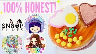 100 HONEST Famous  Underrated Instagram Slime Shop Review NonFamous US Slime Package Unboxing [upl. by Arretak]