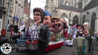 2 uur lang de maandag carnaval stoet van Aalst op 12 feb 2024 [upl. by Egag]