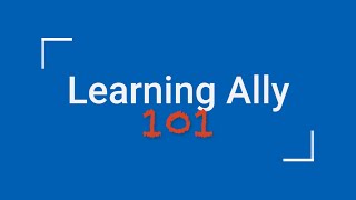 Learning Ally 101 Unlock Audiobooks for Your Students in Minutes [upl. by Aner]