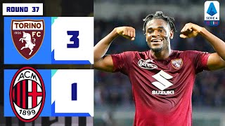 Torino  Milan 31 Highlights  Serie A 2024  Torino vs AC Milan  Gol Di Zapata Ilić Rodríguez [upl. by Suanne]