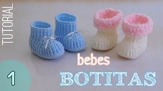 Como tejer botitas para bebes 12 [upl. by Aundrea]