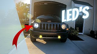 DIY BEAMTECH LED Head Light Install 2007  2017 Jeep Patriot  Compass [upl. by Atorod]