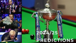 202425 Snooker Season Predictions [upl. by Shepley397]