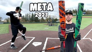 Hitting with the 2023 META amp META PWR 500  Louisville Slugger BBCOR Bat Review [upl. by Akirrehs5]