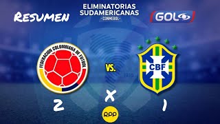 Colombia vs Brasil 2X1 Resumen completo en Gol Caracol golcaracol [upl. by Handler]