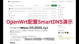 OpenWrt配置SmartDNS演示 [upl. by Quint471]