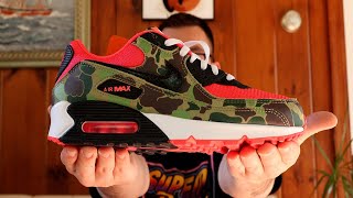 NIKE AIR MAX 90 quotREVERSE DUCK CAMOquot 2024 SNEAKER REVIEW  BUY UNDER RETAIL [upl. by Justis451]