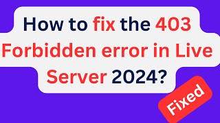 How to Fix 403 Forbidden Error  How to fix 403 forbidden error in live server infysky reactjs [upl. by Aelanej]