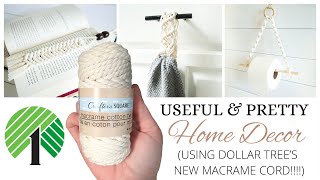 NEW Dollar Tree DIYs using all new macrame products [upl. by Julissa]