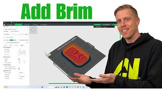 How to Add a Brim in Bambu Studio Slicer [upl. by Dlarrej]