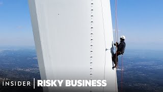 How Wind Turbine Technicians Risk Their Lives to Keep Blades Spinning  Risky Business [upl. by Dippold]