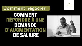 Comment répondre à une demande daugmentation de salaire [upl. by Reina957]