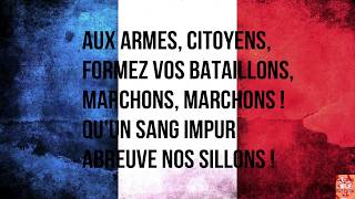 La Marseillaise  lhymne national avec paroles  french national anthem [upl. by Mcquade880]