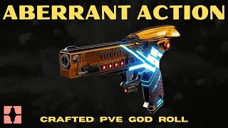 ABERRANT ACTION PVE God Roll  Crafting Guide  New Solar Sidearm  Destiny 2 [upl. by Nnaael467]