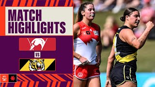 Sydney v Richmond Highlights  Week Three 2024  AFLW [upl. by Yadrahc]