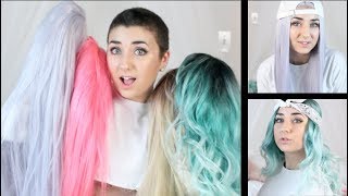 Wig Haul and Review  Trying on Wigs For The First Time [upl. by Utir]